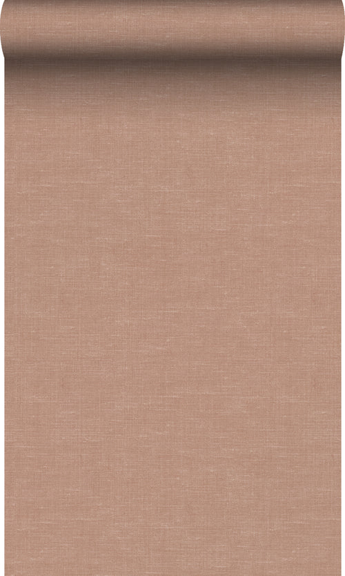 Origin Wallcoverings behang linnenstructuur terracotta - 0.53 x 10.05 m - 348013 - vtwonen shop