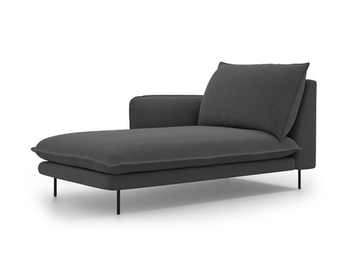 Cosmopolitan Design linker meridiaan Vienna structurele stof, donkergrijs - 170x110x95cm