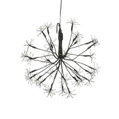 Luca Lighting Kerstverlichting Bal met Warm Witte LED Lampjes - Ø30 cm - Zwart