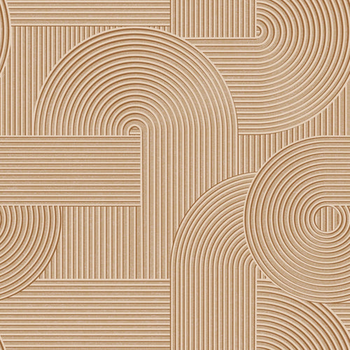 Origin Wallcoverings behang grafisch 3D motief licht terracotta - 53 cm x 10.05 m - 348016 - vtwonen shop