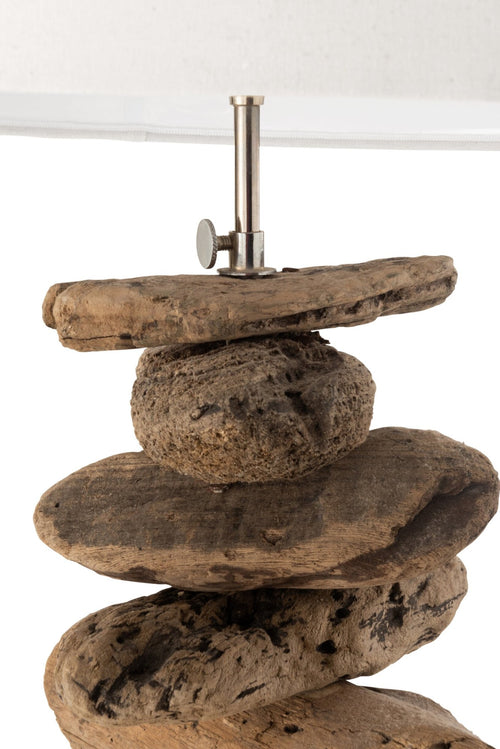 J-Line vloerlamp - hout - naturel/beige - medium