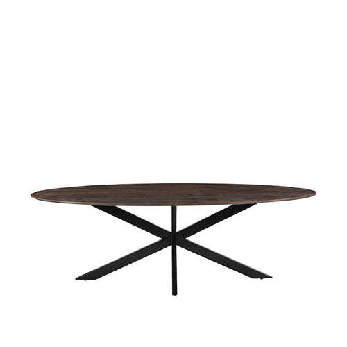 LABEL51 Eettafel James - Donkerbruin Mangohout - 240x100x76cm - vtwonen shop