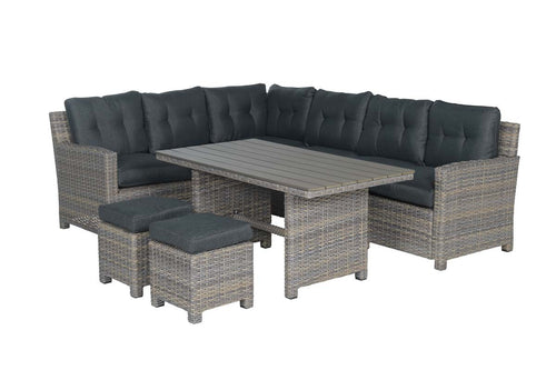 Seagull lounge-diningset - 5-delig - links-vintage willow-reflex black