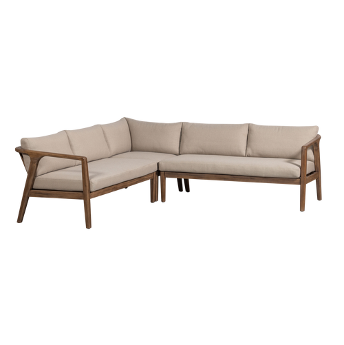 WOOOD loungeset Biam - Acacia Hout - Naturel - 67x227x227 - vtwonen shop
