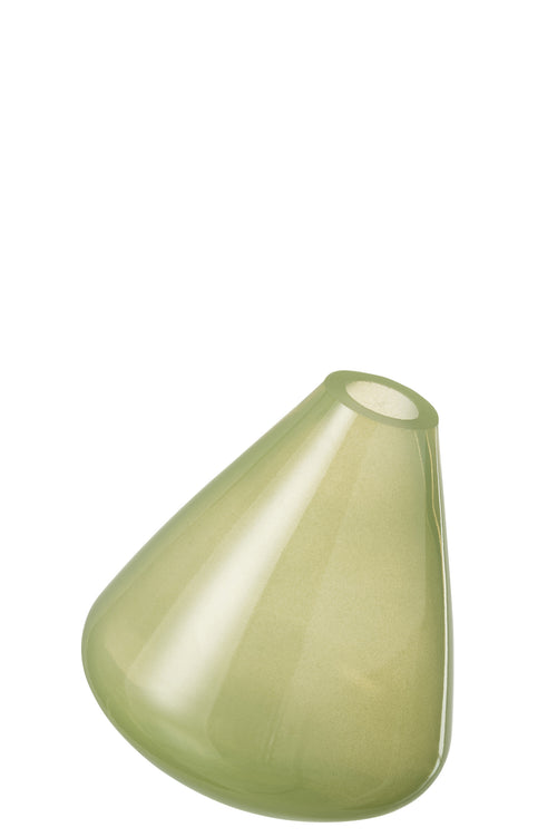 J-Line vaas Topaz - glas - lichtgroen - 13.5 cm hoog - vtwonen shop