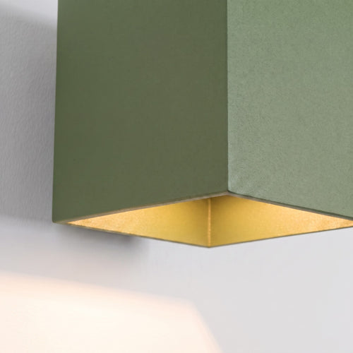 Sollux Lighting Wandlamp QUAD 1 olijfgroen - 10x12x10cm