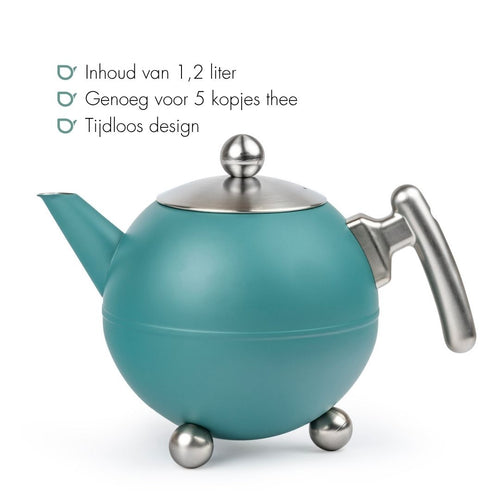 Bredemeijer -Theepot Bella Ronde - sea blue - 1,2L