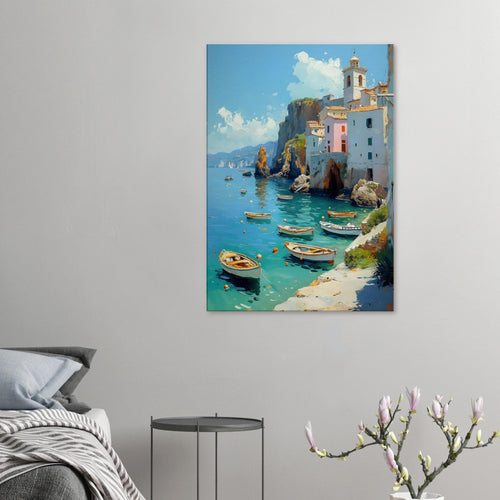 Artfulprints Canvas Harbour breeze canvas - 80x120 cm - Blauw