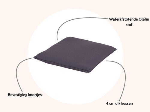 MaximaVida stoelkussen Antro 47 x 42 x 4 cm - waterafstotend - vtwonen shop