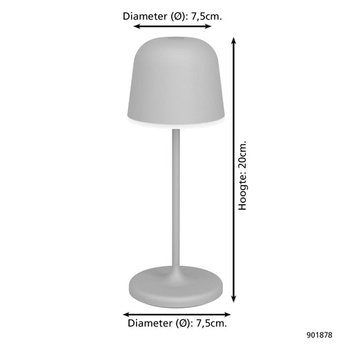 EGLO tafellamp/priklamp Mannera-S - Grijs