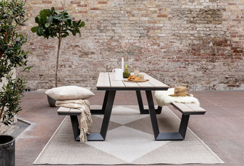 Buitenkleed Kite - Naturel/Wit - dubbelzijdig - EVA Interior - 160 x 230 cm - vtwonen shop