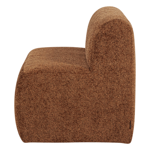 WOOOD eetbank 164 cm rugleuning Mojo Base - Wollig - Roestbruin - 83x164x76