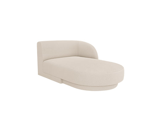 Micadoni rechter chaise longue Miley 2-zits, boucle beige - 156x90x70cm