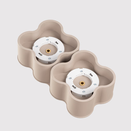 Sollux Lighting Plafondlamp OVIO 2 taupe Gx53 - 24,5x12x8cm