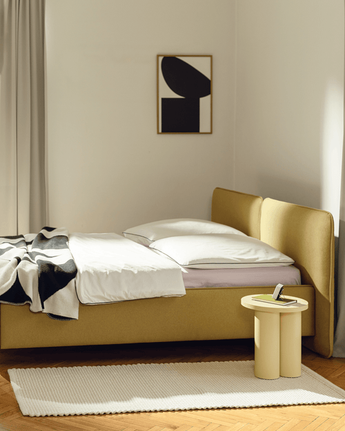noo.ma Melu gestoffeerd tweepersoonsbed 180x200 cm, Earthy Green