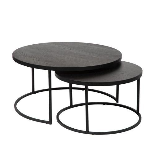 Atmooz salontafel Shafir S/2 80/60 - zwart