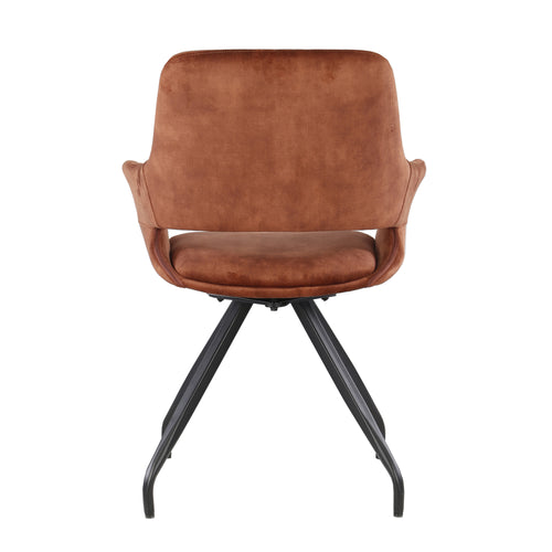 Livingfurn eetkamerstoel Capp Rust Velvet - stof - 2 stuks - vtwonen shop