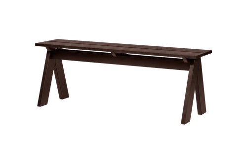 noo.ma Navo buitenbank - dennenhout, Cocoa Brown, 122 x 45 x 9 cm