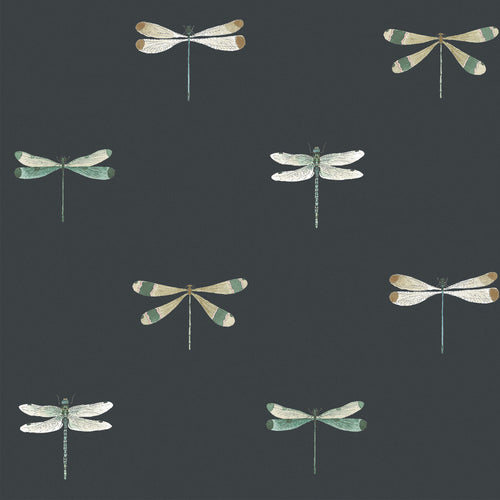 Sophie Allport Vliesbehang Kinderkamer - Watercolour Dragonfly Oundle Navy