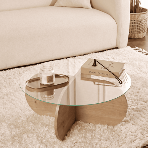Calicosy - Salontafel met gekruiste poten AERIS - 75x75x35 cm