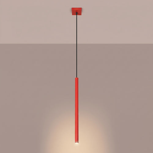 Sollux Lighting Hanglamp PASTELO 1 rood - 8x8x120cm