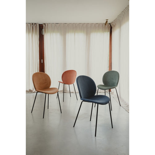 Zuiver Bonnet Eetkamerstoelen Grijs/Blauw - Set van 2