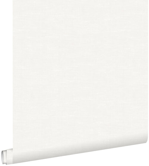 ESTAhome behang effen linnenstructuur mat wit - 53 cm x 10,05 m - 148690 - vtwonen shop