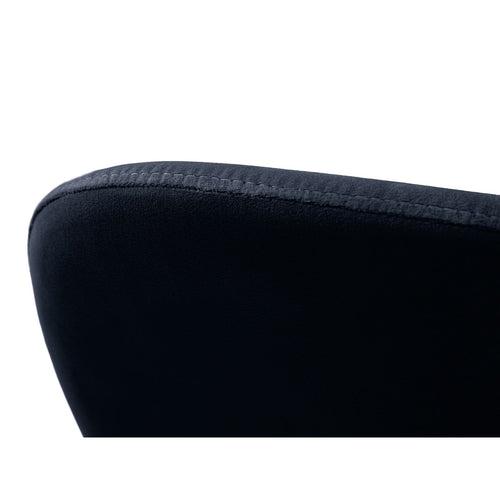 Set van 2 stoelen Caroline flueel zwart - 61x49x79cm