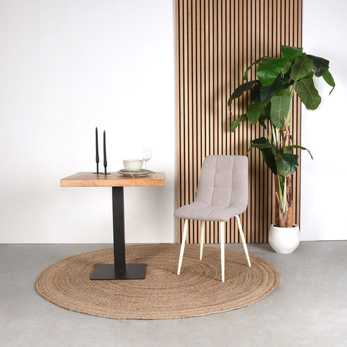 LABEL51 Eetkamerstoel Nino - Naturel - Zithoogte 46cm - Set van 2 - vtwonen shop