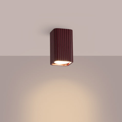 Sollux Lighting Plafondlamp RAYO 10 bordeaux - 6x6x10cm