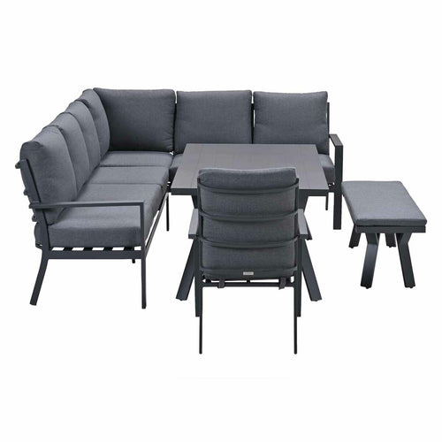 Garden Impressions lounge dining set Senja mystic grey - 5-delig - rechts incl stoel - vtwonen shop
