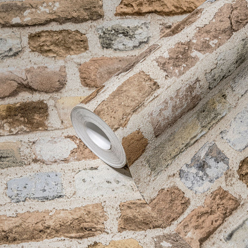 A.S. Création behang steen bruin, beige en grijs - 53 cm x 10.05 m - AS-388293 - vtwonen shop