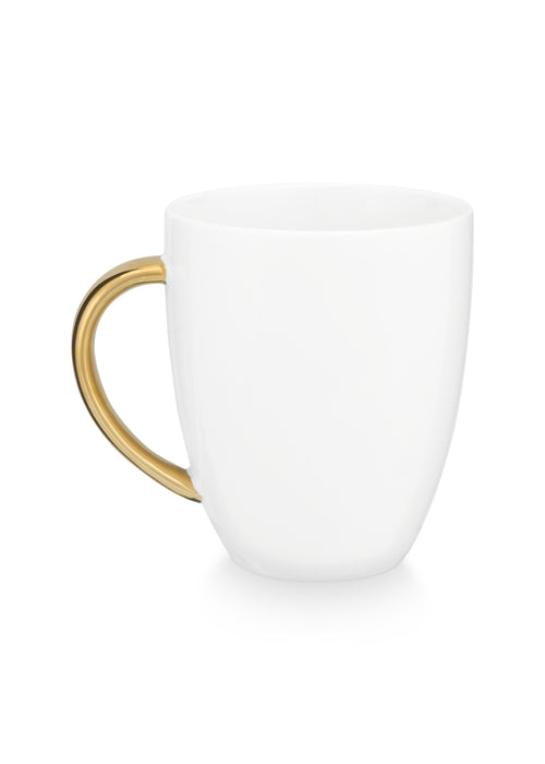 vtwonen - Basic - mokken set van 6 - porselein - wit goud - 275 ml
