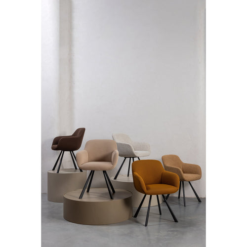 WOOOD eetkamerstoelen Juno - Mesh - Epresso - Set van 6