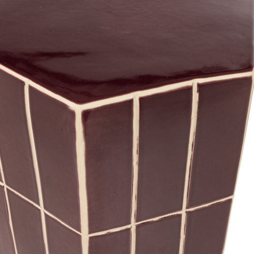 WOOOD decoratieve bijzettafel Plu - Keramiek - Paars - 42x30x26