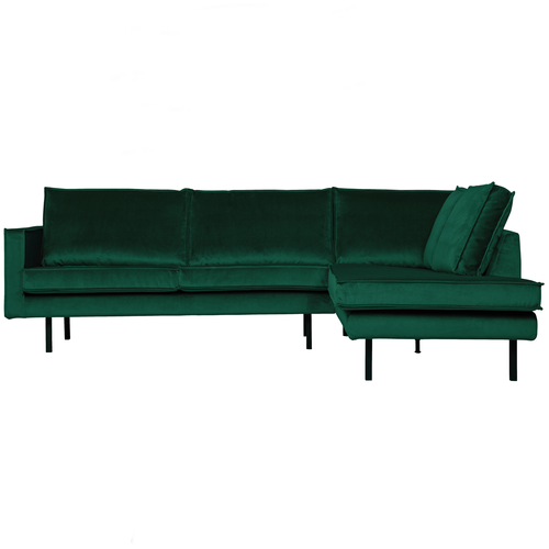 BePureHome hoekbank rechts Rodeo - Velvet - Green Forest - 85x266x213 - vtwonen shop