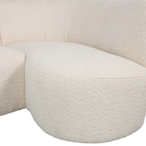 WOOOD chaise longue element rechts Coco - Polyester - Creme- 70x80x138 - vtwonen shop