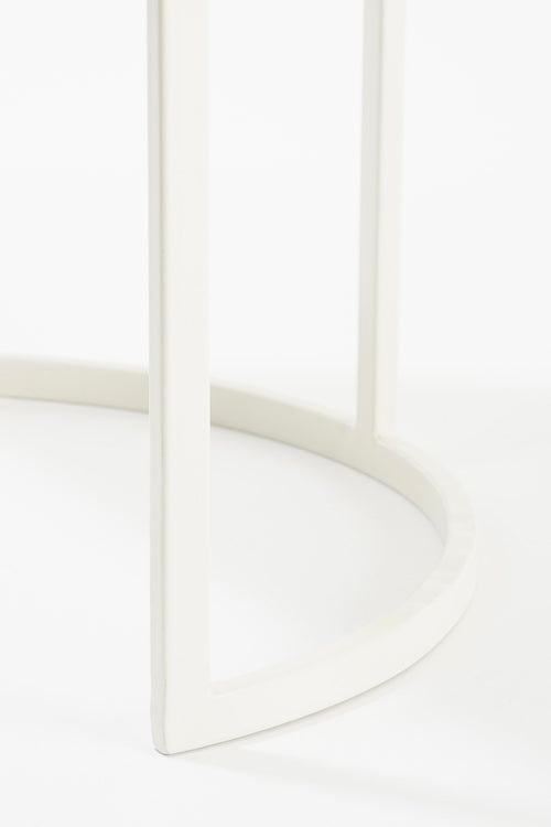 Mica Decorations Bologna Bijzettafel Buiten - Set van 2 - L45 x B23 x H58 cm - Metaal - Rood - vtwonen shop