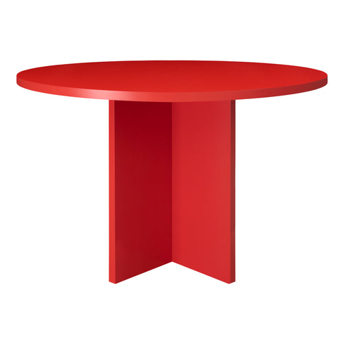 Really Nice Things  - eettafel Mathilda - MDF -rond - 120cm - rood - vtwonen shop