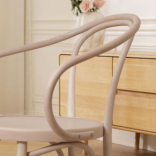 Fameg Venice No. 9 Houten Eetkamerstoel Whitewash - Met Armleuning - vtwonen shop