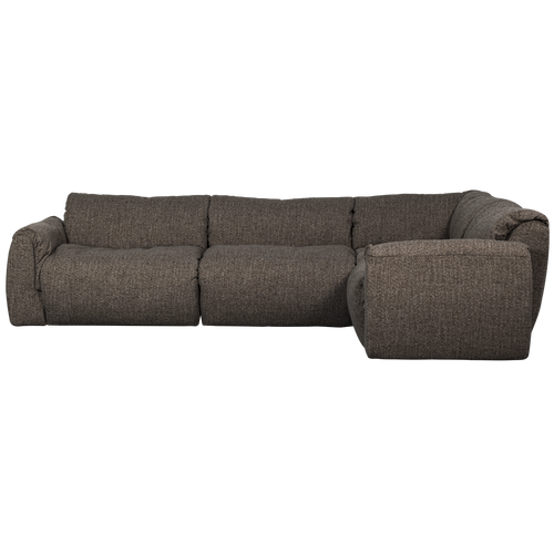 WOOOD hoekbank rechts Baggy - Geweven Stof - Warmgrijs Melange - vtwonen shop