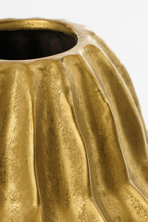 Mica Decorations Altea Vaas - H28 x Ø25 cm - Keramiek - Goud