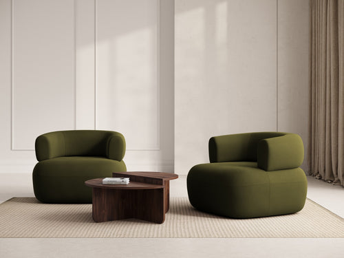 Micadoni Fauteuil Jenny flueel groente - 88x90x73cm