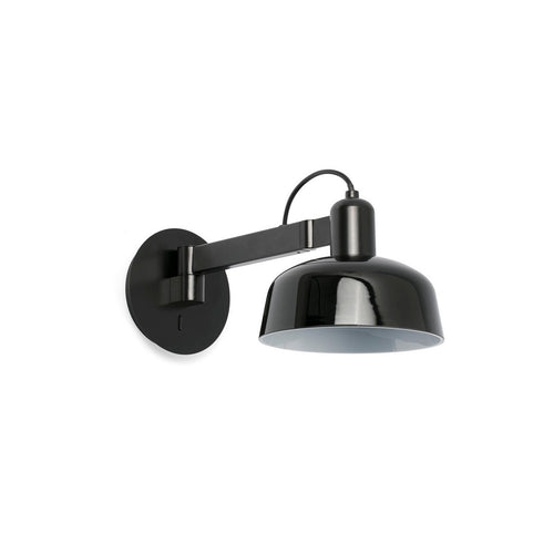 Faro TATAWIN Dome Wandlamp Glanzend Zwart