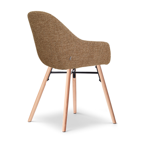 Nolon Nena-Mae eetkamerstoel bruin blend - houten onderstel
