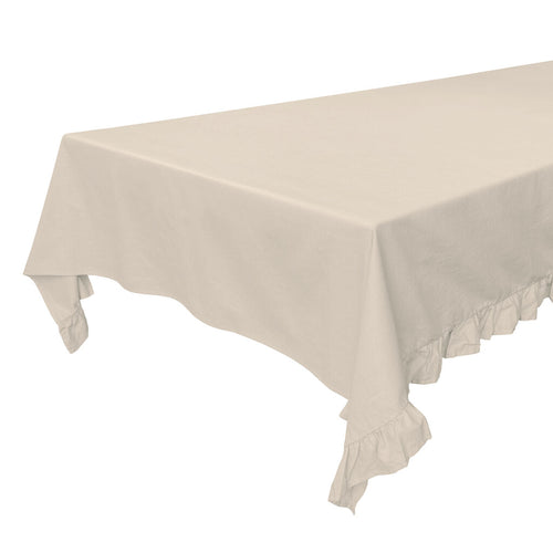 Walra - Tafellaken Lovely Linen Ruffles - 140x240 cm - Naturel