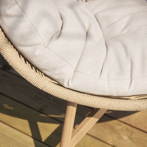 Lisomme Ayla Rattan Tuin Loungestoel Beige - Met Zitkussens - vtwonen shop