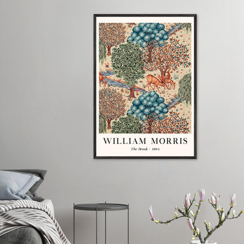 Artfulprints Poster met Lijst William Morris - The brook   - 70x100 cm - Meerkleurig