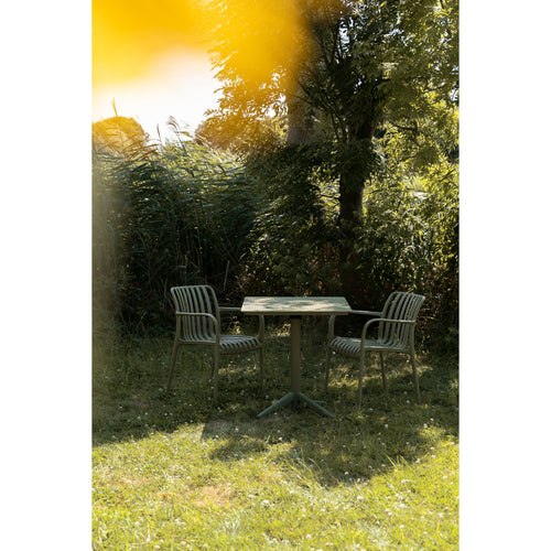 Housecraft Living George Bistrotafel/ Tuintafel/ Balkontafel Inklapbaar 70x70 cm Beige