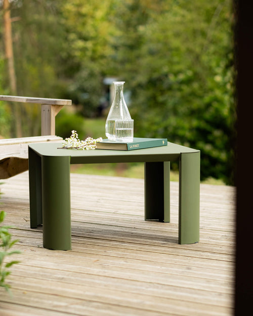 noo.ma Fli Outdoor salontafel - Forest Green, 65 x 65 x 38 cm, staal